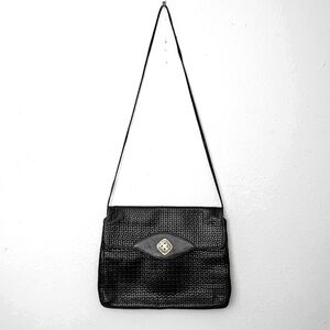 Susan Gail Vintage Woven Leather Crossbody Shoulder Bag